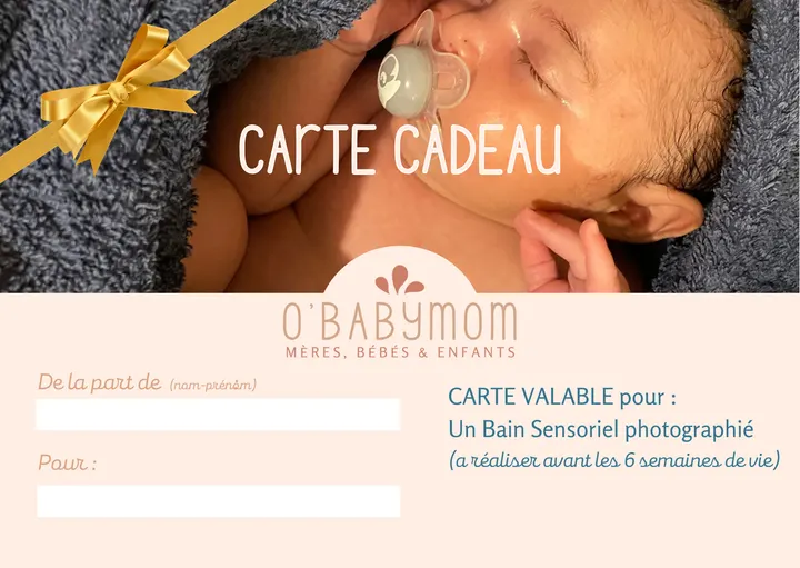 Carte cadeau Bain Sensoriel photographié