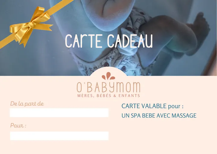 Carte cadeau Spa bébé avec massage