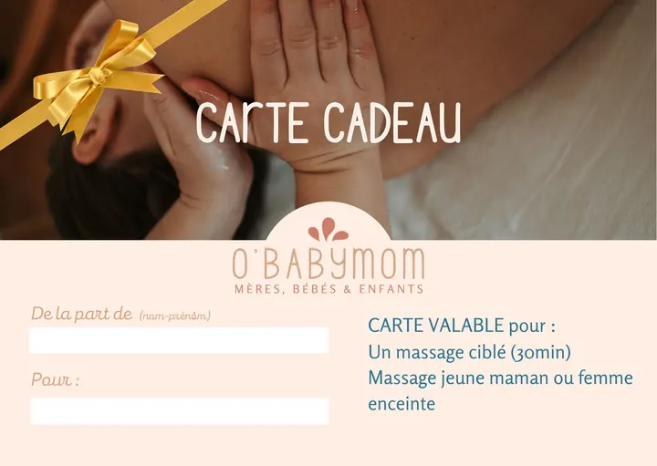 Carte cadeau Massage ciblé femme enceinte