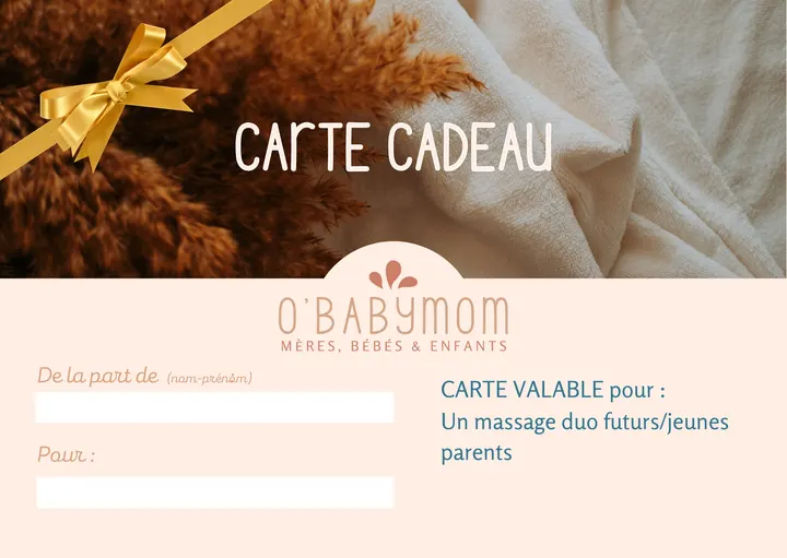 Carte cadeau Massage duo futurs ou jeunes parents