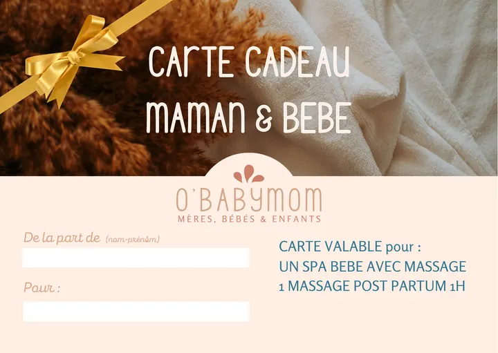 Carte cadeau Pack Spa bébé avec massage et massage post partum